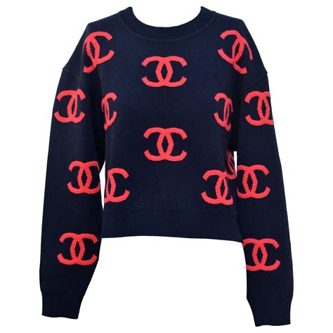 authentic chanel logo sweater